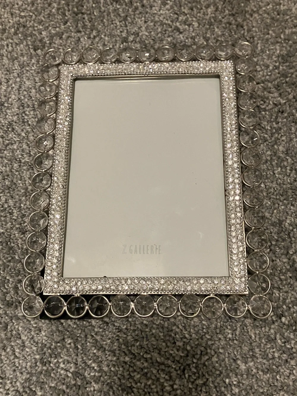Silver Crystal Loop Accent Picture Frame